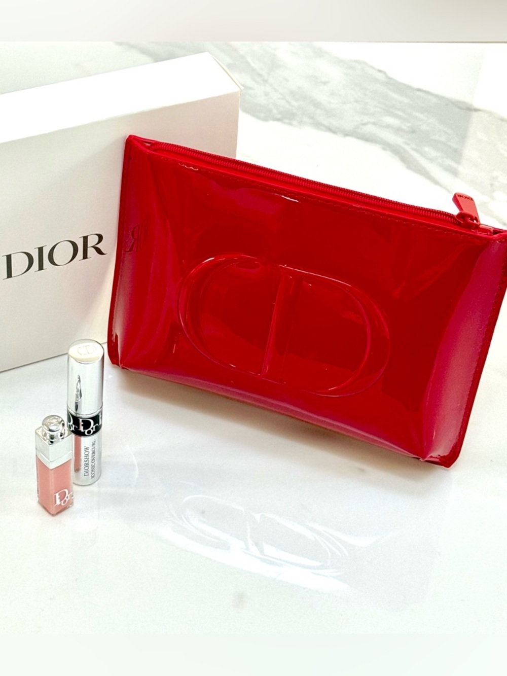NWT - Dior Glossy Pouch with Lip gloss & Mascara set